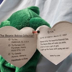 Ty Erin beanie babie .has tags .private collection.